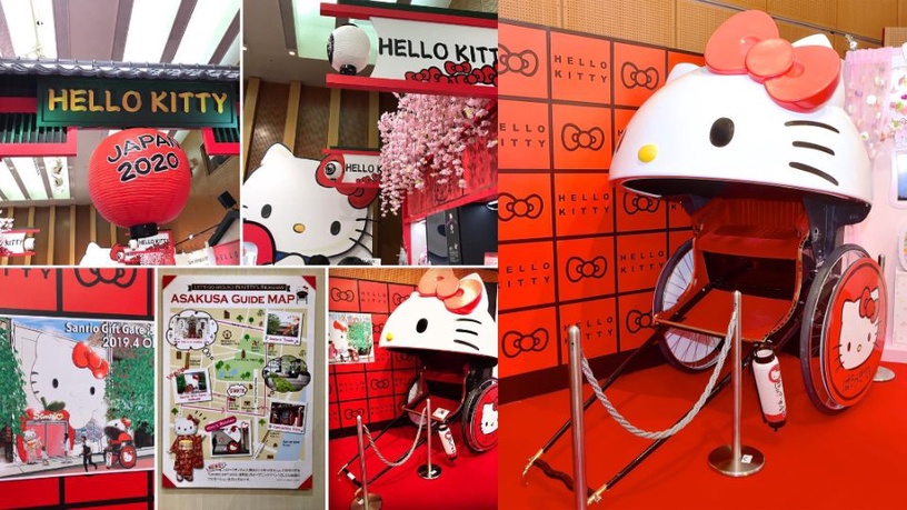 这次「sanrio gift gate 浅草店」,店外造型就是一只巨型hello kitty