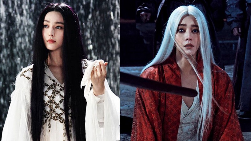 范冰冰演的白发魔女霸气十足,立刻就把张雪迎比下去了,她在片中因为