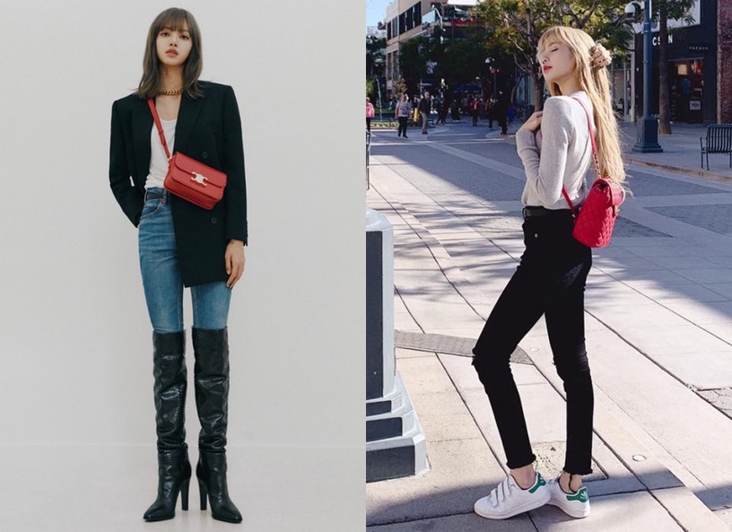 lisa紧身牛仔裤穿搭(图片来源:ig@lalalalisa_m)