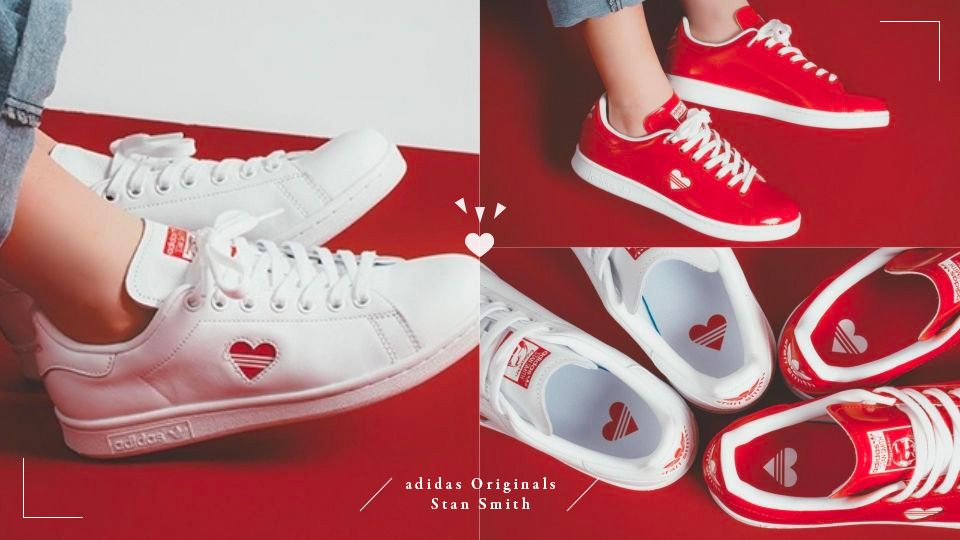 stan smith avec coeur rouge