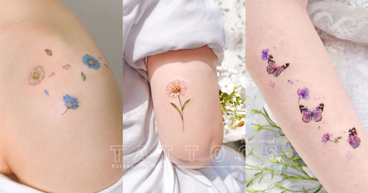 刺青圖案範本!韓系「小花」刺青正夯,優雅玫瑰、小雛菊圖案,直接化身行走的花仙子~ - BEAUTY美人圈