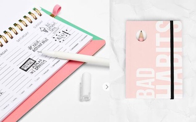 上班族也想購入的時尚文具！《Bershka》粉嫩筆記本、亮麗鍵盤套，幫你圓個少女夢