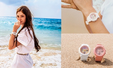 CASIO BABY-G粉嫩貝殼錶激發少女心！粉藍、粉紅和純白配色清涼又百搭