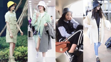 歐陽娜娜、迪麗熱巴等各式風格女愛豆們的夏季漁夫帽穿搭，遮陽時尚，開課！