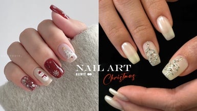 2024「聖誕美甲款式」範本合集!線條聖誕樹、金色雪花貓眼必做、融化雪人實在太可愛!