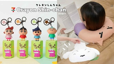 7-11「蠟筆小新周邊」登場！小白面紙套、阿呆立體眼罩太可愛，巧克比公仔吊飾盲盒必收