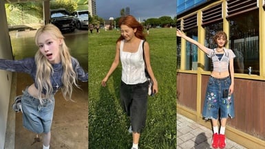 「Jorts短褲」怎麼搭？韓星示範5套穿搭思路，選對比例最重要！