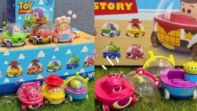 玩總粉絲衝全家!全家「玩具總動員小車吊飾」開賣,三眼怪、熊抱哥、胡迪都有!