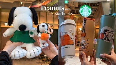 星巴克X史努比聯名登場!PEANUTS玻璃冷水杯、南瓜吊飾不鏽鋼杯、綠圍裙娃等9款一次看