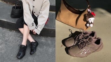 ASICS SPORTSTYLE HYPERSYNC新色太會!「薄底鞋穿搭」漆夜黑&可可棕解鎖秋冬時髦公式