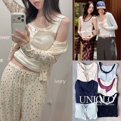 日韓討論度超高！UNIQLO全新「居家服系列」太可愛，碎花背心、格紋短褲都想包色帶走！