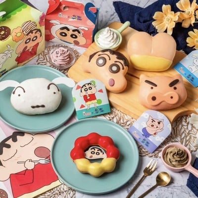 Mister DonutＸ蠟筆小新聯名！小白、肥嘟嘟左衛門、搖屁屁甜甜圈，蠟筆小新周邊也登場