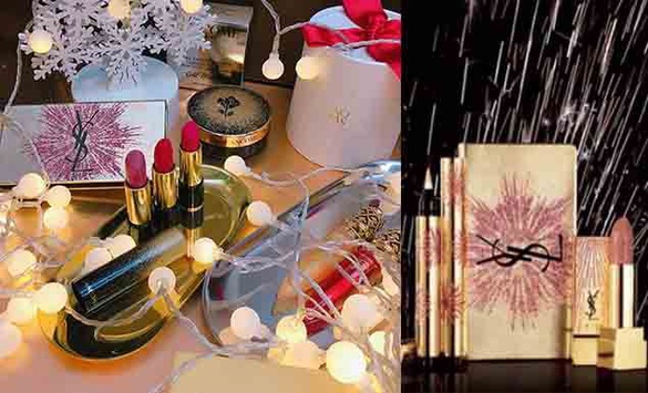 2017 YSL,蘭蔻 「金色系」聖誕彩妝，限量開賣 !
