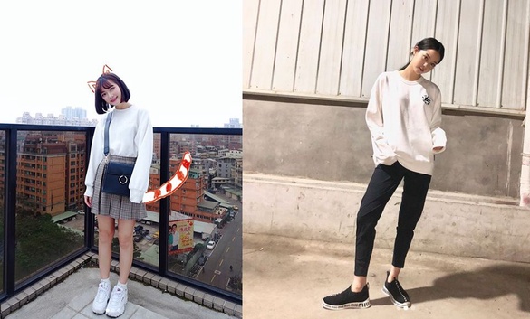 少女女星們的大學感「球鞋穿搭」重點！掌握這三個技巧，校園中你最潮