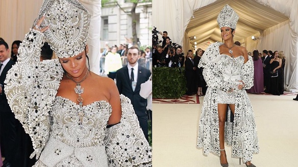 Met Gala 2018紅毯霸氣走起！蕾哈娜絕美教皇造型豔驚四座