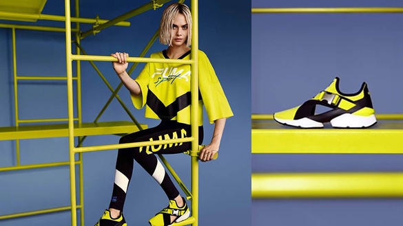 PUMA推出夏季女神鞋MUSE CUT-OUT！Cara Delevingne穿上鮮黃鞋款展現自信