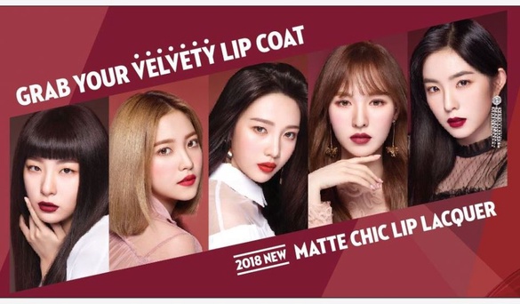 ETUDE HOUSE代言人Red Velvet展現霧唇魅力~霧面又持久，每一色都值得收