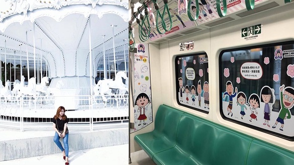 高雄捷運10周年櫻桃小丸子彩繪列車限時出發了~高雄打卡勝地通通告訴你
