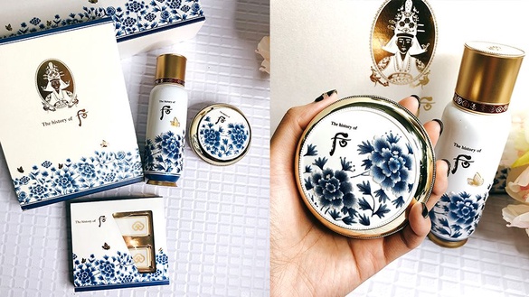 從韓國古代穿越的藝術保養品！青花白瓷禮盒太厲害，用完膚況不必宮鬥直接當皇后～