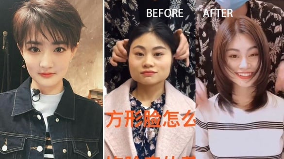 方形臉髮型怎麼選？小臉全靠「兩側修飾+髮色」5張髮型對比參考圖