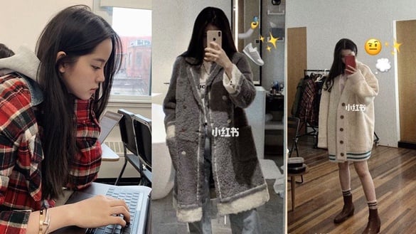 歐陽娜娜冬季穿搭LOOK！包好包暖也可以很好看，率性風格照片釋出