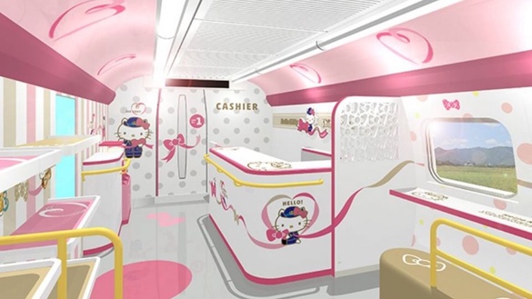 日本Hello Kitty列車粉紅車廂超吸睛！加碼盤點3大日本夢幻列車，內裝媲美高級餐廳！