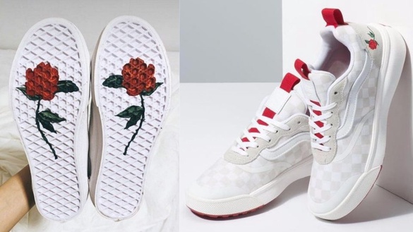 Vans × Leila Hurst 心動聯名！「刺繡玫瑰、經典米白」神秘設計不再怕撞鞋！