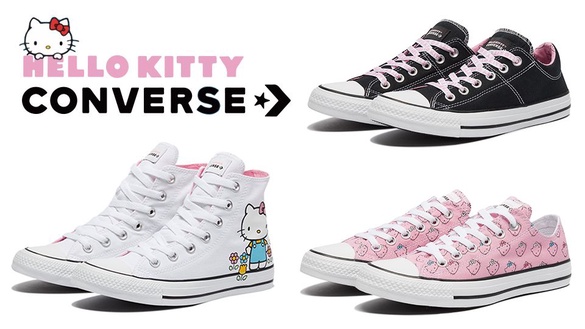 Hello Kitty x Converse聯名鞋，滿滿凱蒂貓彩繪，少女心爆棚啦！