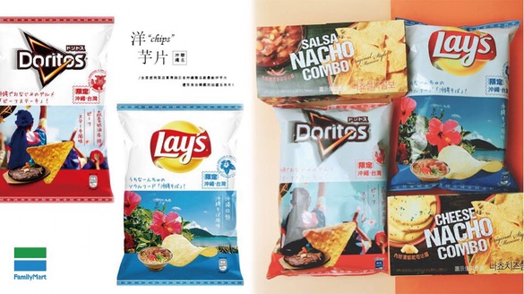 「全家便利商店」也買得到與日本沖繩聯名款最新洋芋片！還有來自韓國的沾醬玉米片也買得到囉！
