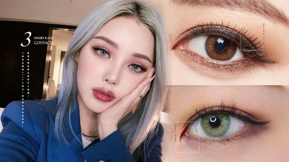 隱形眼鏡和眼妝怎麼搭？三款混血look大集合，加碼美妝部落客推薦隱眼！