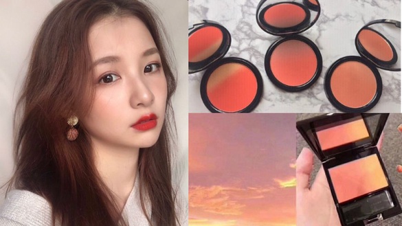 春夏「夕陽色」腮紅美翻！漸層、撞色翻玩腮紅打造日落橙金妝容