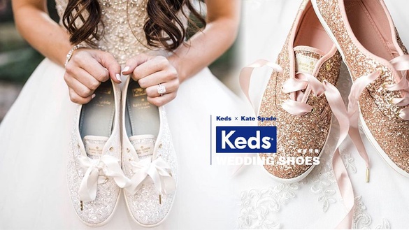 「Keds Ｘ Kate Spade」聯名婚嫁鞋款超夢幻！緞帶玫瑰金、象牙白穿上腳立馬仙氣破表！