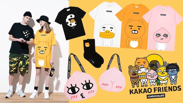 :CHOCOOLATE x Kakao Friends聯名服飾T!萊恩大頭T恤、Apeach手提包可愛登場!