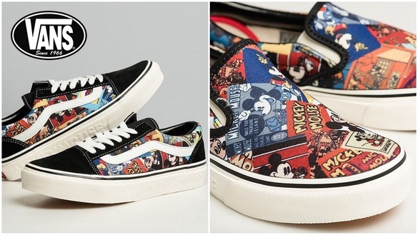全新Vans x 米奇聯名鞋款即將開賣，滿滿的米奇漫畫圖騰，大人小孩可以一起穿！