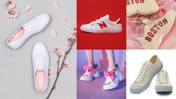 2019小白鞋新貨推薦!Nike雪白air max、keds粉櫻白鞋、new balance、excelsior餅乾鞋、Grace gift可拆款