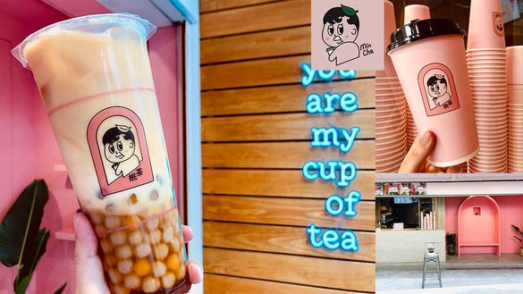 網美級打卡店再加一，「抿茶原葉奶蓋茶專門」開幕，超浪漫粉紅店面絕對要來拍照打卡！