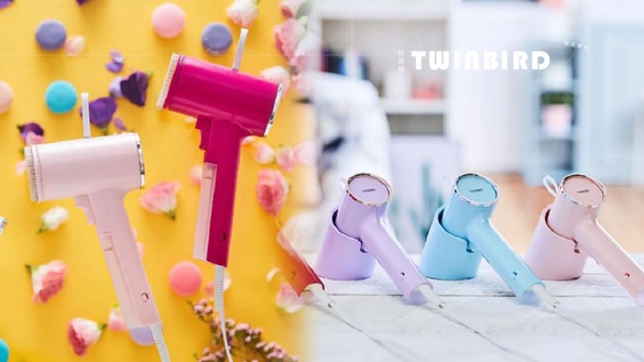 日本「TWINBIRD掛燙機」推出絕美新色:櫻花粉、粉藍、丁香紫，絕美外型CP值超高！網評：「比吹風機更輕巧！」