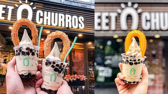 Street Churros「珍奶吉拿圈」回歸啦！濃厚系的珍奶霜淇淋，配上現炸吉拿圈，混搭滋味讓人好滿足