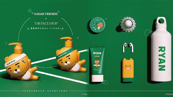THE FACE SHOP運動系列Kakao Friends台灣終於要上市啦！萊恩跟屁桃運動的模樣，粉絲們絕對不能錯過～