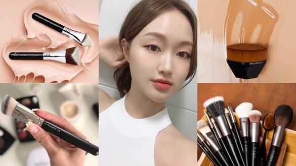 【2019粉底刷推薦】3分鐘快速完妝！無刷痕、輕鬆打造薄透貼底妝～