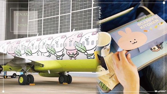 Kakao Friends後輩「NINIZ」彩繪班機升空！從登機證、椅子、桌子到飛機餐都有「NINIZ」陪你一起飛！