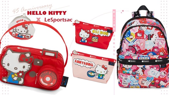 一起慶祝45週年！「HELLO KITTY」x「LeSportsac」限定聯名系列登場～這款超萌Kitty相機包必收！