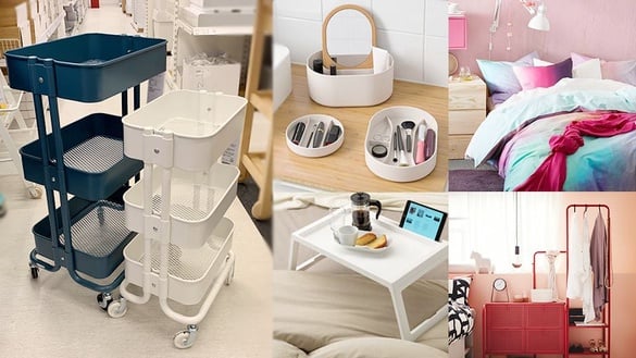 IKEA人氣推車竟然推出「迷你版」，新品「化妝品收納盒、漸層粉紅抱枕」，還有200項常年熱賣商品大降價!