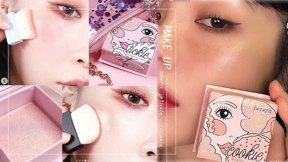 Benefit 新打亮「＃Tickle蜜金色」、「＃Cookie香檳金」韓妞搶曬照！混刷豔陽加州 、Hoola閃出高級光！加碼珠光腮紅推薦～