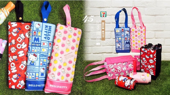 HELLO KITTY 45週年紀念商品就在7-11！45週年紀念的HELLO KITTY，一次三種商品就在7-11出沒啦～