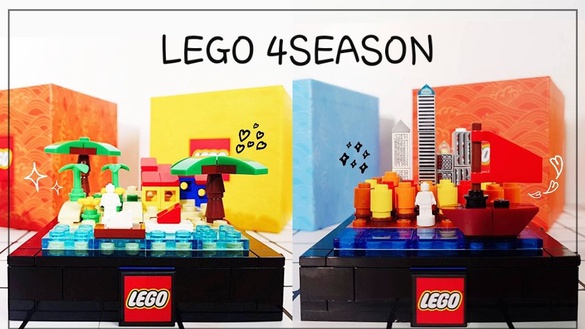 LEGO「迷你四季樂高」！春夏秋冬超萌的迷你樂高，自己組裝的四季樂高根本超療癒～