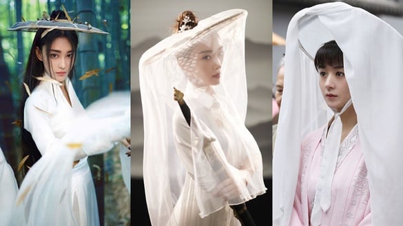 《陳情令》師姐江厭離化身斗笠俠女！12位戴斗笠的古裝女神，張鈞甯美豔、趙麗穎可愛