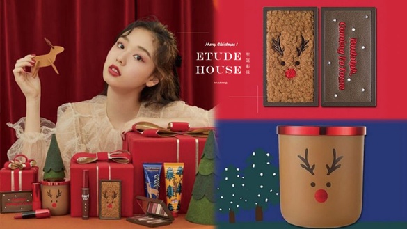 竟然是毛絨絨馴鹿！ETUDE HOUSE聖誕彩妝太可愛，毛毛馴鹿眼影盤、馴鹿香氛蠟燭絕對必收