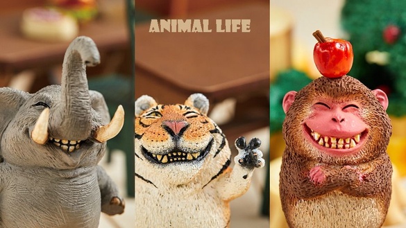 到底在開心什麼啦！Animal Life X 朝隈俊男圓滾滾系列動物公仔，陪你笑開懷迎接每一天！