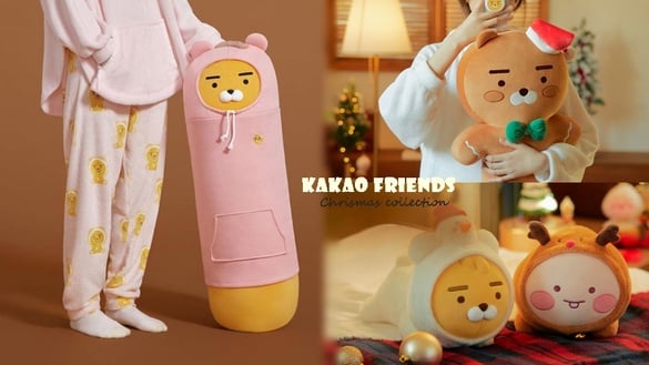 Kakao Friends推出萊恩長形抱枕，跟萊恩一起溫暖過冬！還有薑餅人萊恩絕對要收藏～